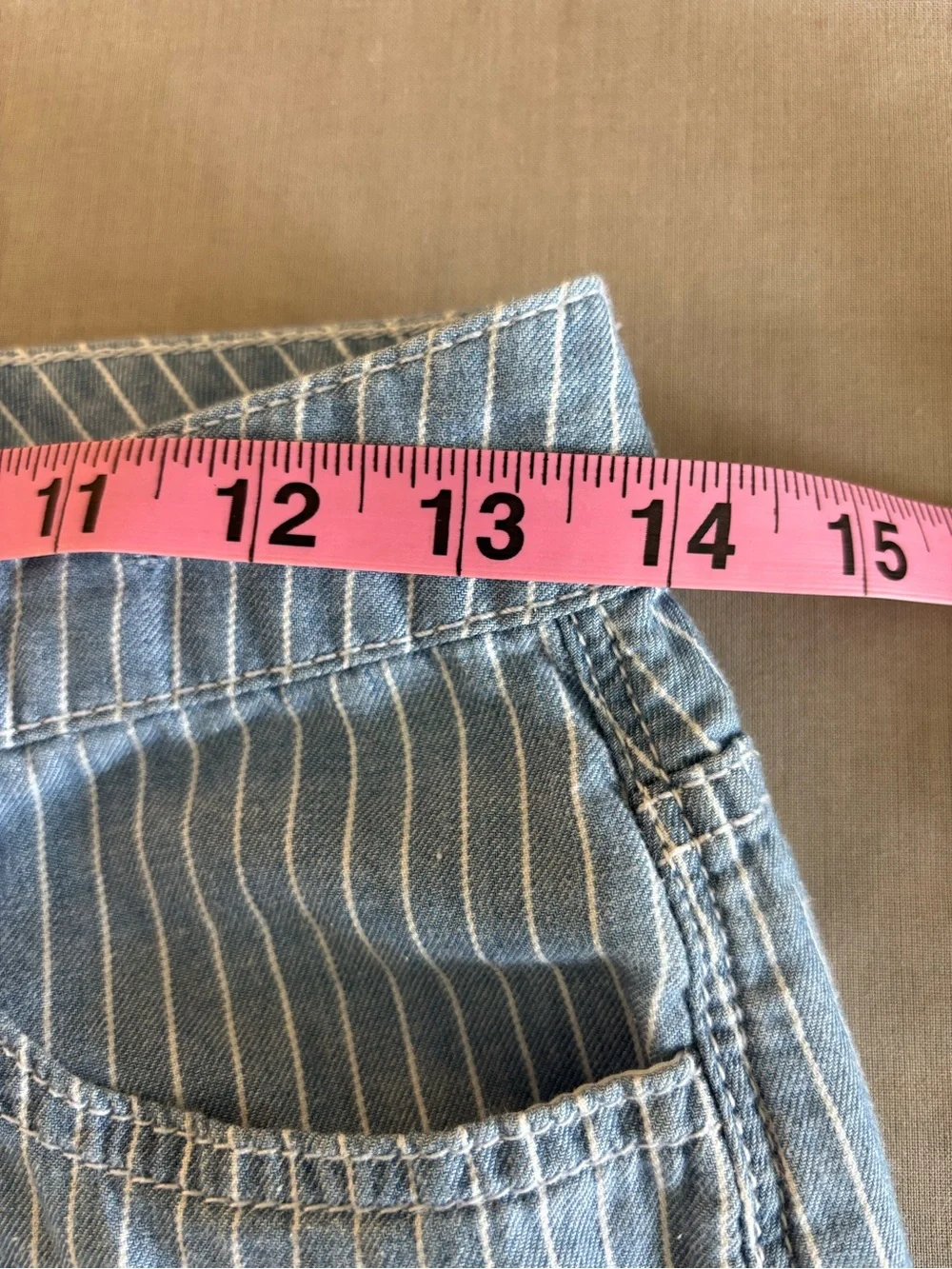 Habitual Light Blue Wide Leg Pinstripe Jeans 26 Coastal Cotton Breezy